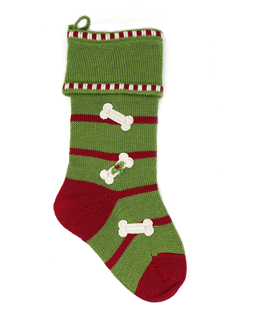 Striped Wool offers Stocking | Dog Bone Stocking