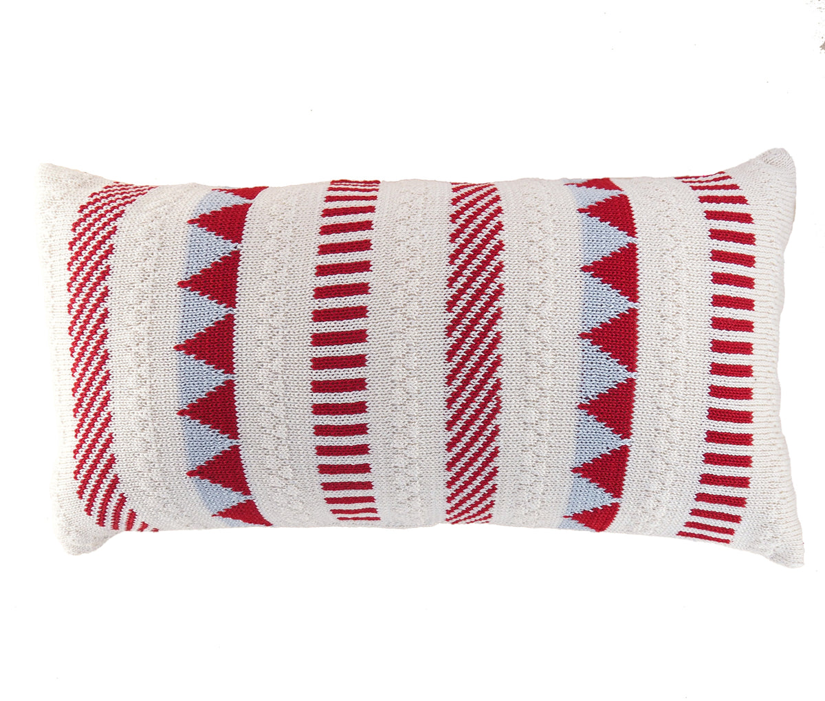 Grey and red outlet pillows