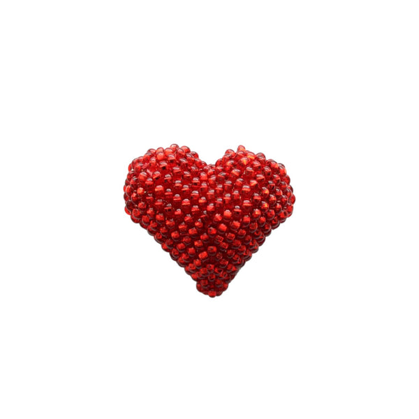 Heart Brooch, Red