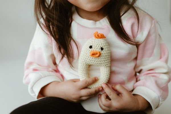 Crochet Duck Baby Toy