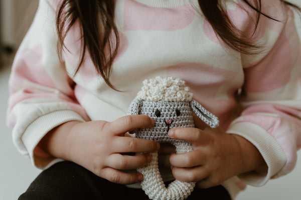 Crochet Lamb Baby Toy