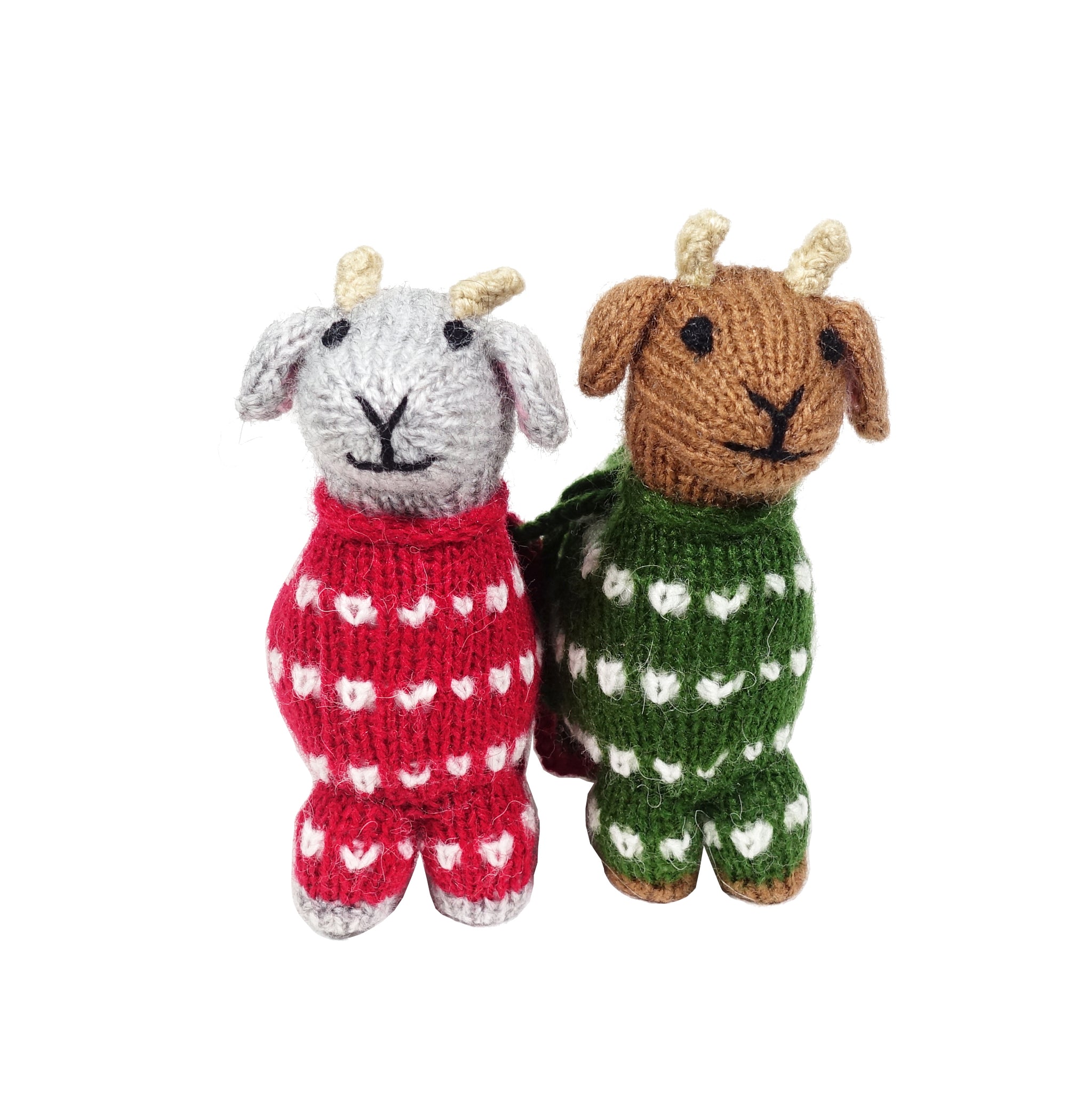 Baby Goats in Pajamas Ornaments - set of 2