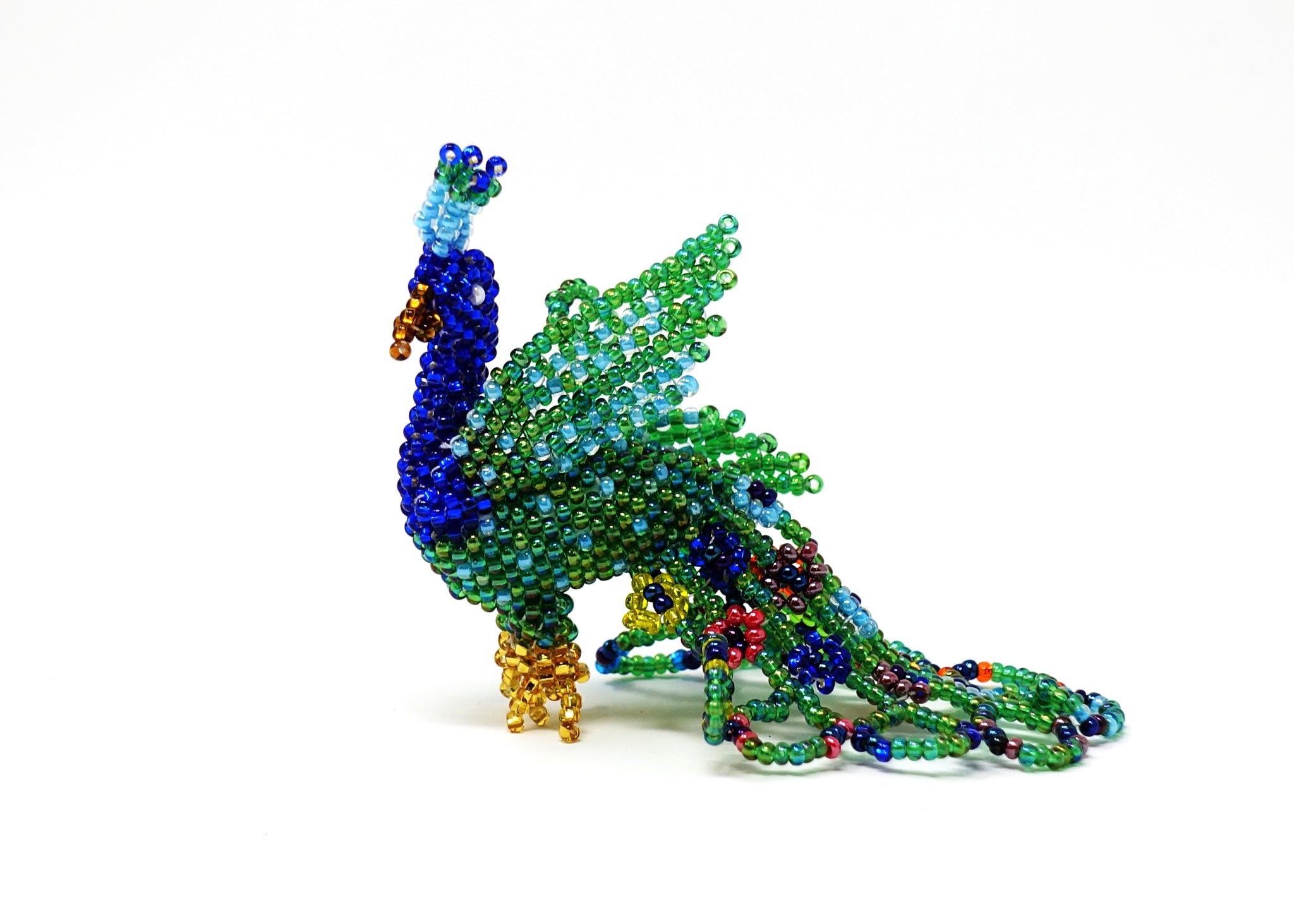 Peacock Ornament, Blue/Green